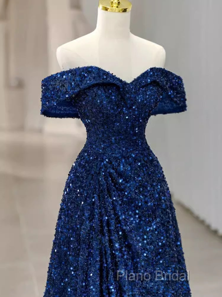Elegant A Line Off The Shoulder Royal Blue Formal Prom Dresses Formal Dresses