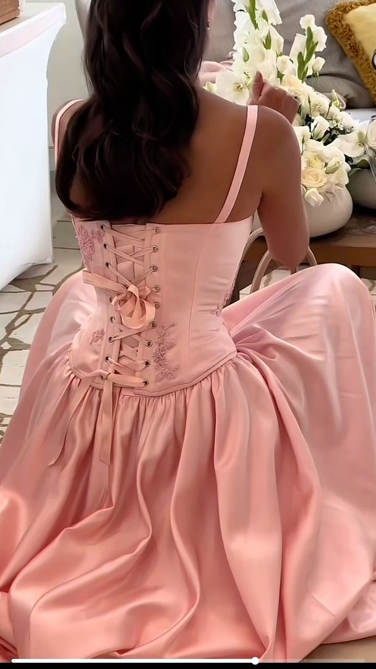 Elegant A Line Straps Pink Satin Long Length Formal Prom Dresses Birthday Outfits