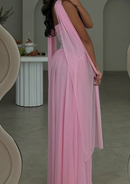 Elegant A Line Sweetheart Pink Chiffon Long Formal Prom Dresses Party Dresses Summer 20Th Birthday Outfits 18Th Birthday Dresses