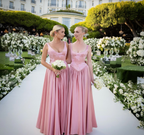 Elegant A Line V Neckline Floor-Length Satin Long Pink Formal Evening Dresses Formal Prom Dresses