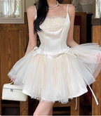 Elegant Ballet Style Strapless Tulle A-Line Birthday Short Skirt Homecoming Dresses