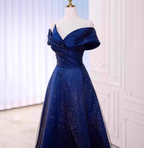 Elegant Burgundy Off-The-Shoulder A-Line Satin Tulle Long Formal Prom Dresses