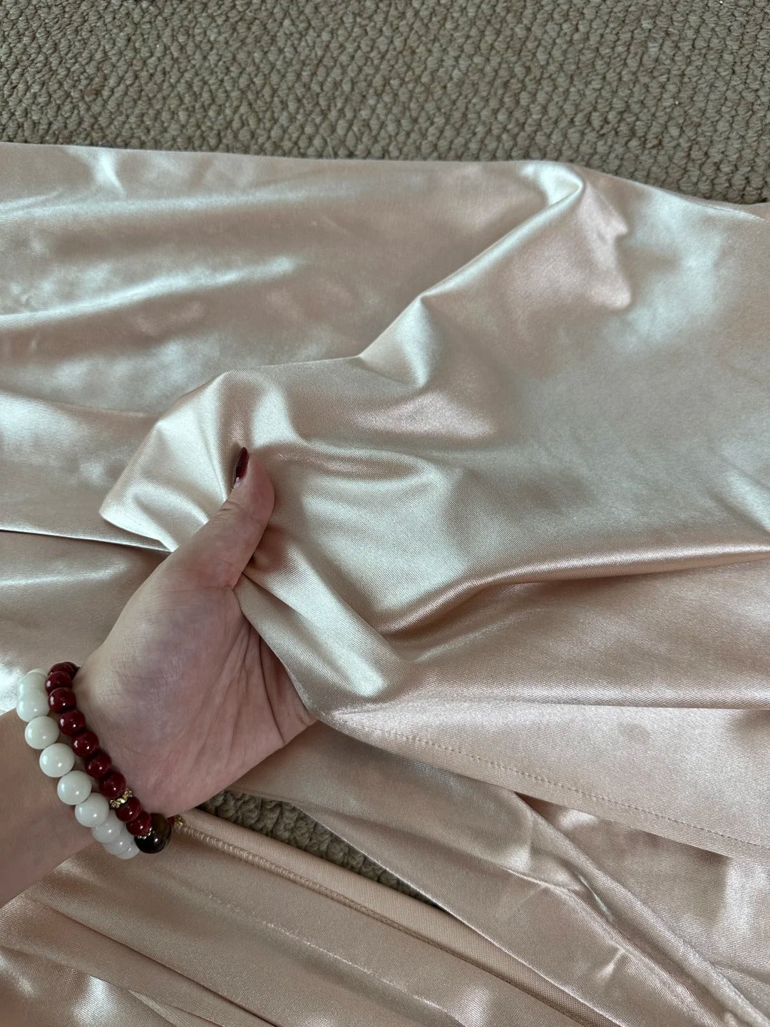 Elegant Champagne Mermaid Trailing Strapless Satin Long Formal Prom Dresses