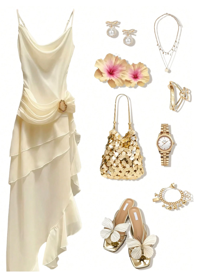 Elegant Chiffon Ivory Strap Irregular Birthday Dresses Homecoming Dresses