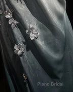 Elegant Chiffon Mermaid Gown  For Formal Prom&Party Spaghetti Strap Sequined Applique Evening Gown