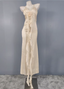 Elegant Cream Apricot Spaghetti Strap V-Neck Ruffled Satin Long Formal Prom Dresses Bridesmaid Dresses