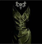 Elegant Dark Green Spaghetti Strap V-Neck Ruched Satin Long Formal Prom Dresses