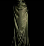 Elegant Dark Green Spaghetti Strap V-Neck Ruched Satin Long Formal Prom Dresses
