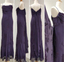 Elegant Deep Purple Mermaid Embroidered Chiffon Long Formal Prom Dresses