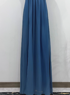 Elegant Dusty Blue One-Shoulder Chiffon Formal Prom Dresses Bridesmaid Dresses