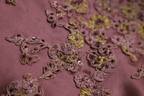 Elegant Dusty Rose Square Neck Spaghetti Strap Embroidered Ruffle Satin Long Formal Prom Dresses