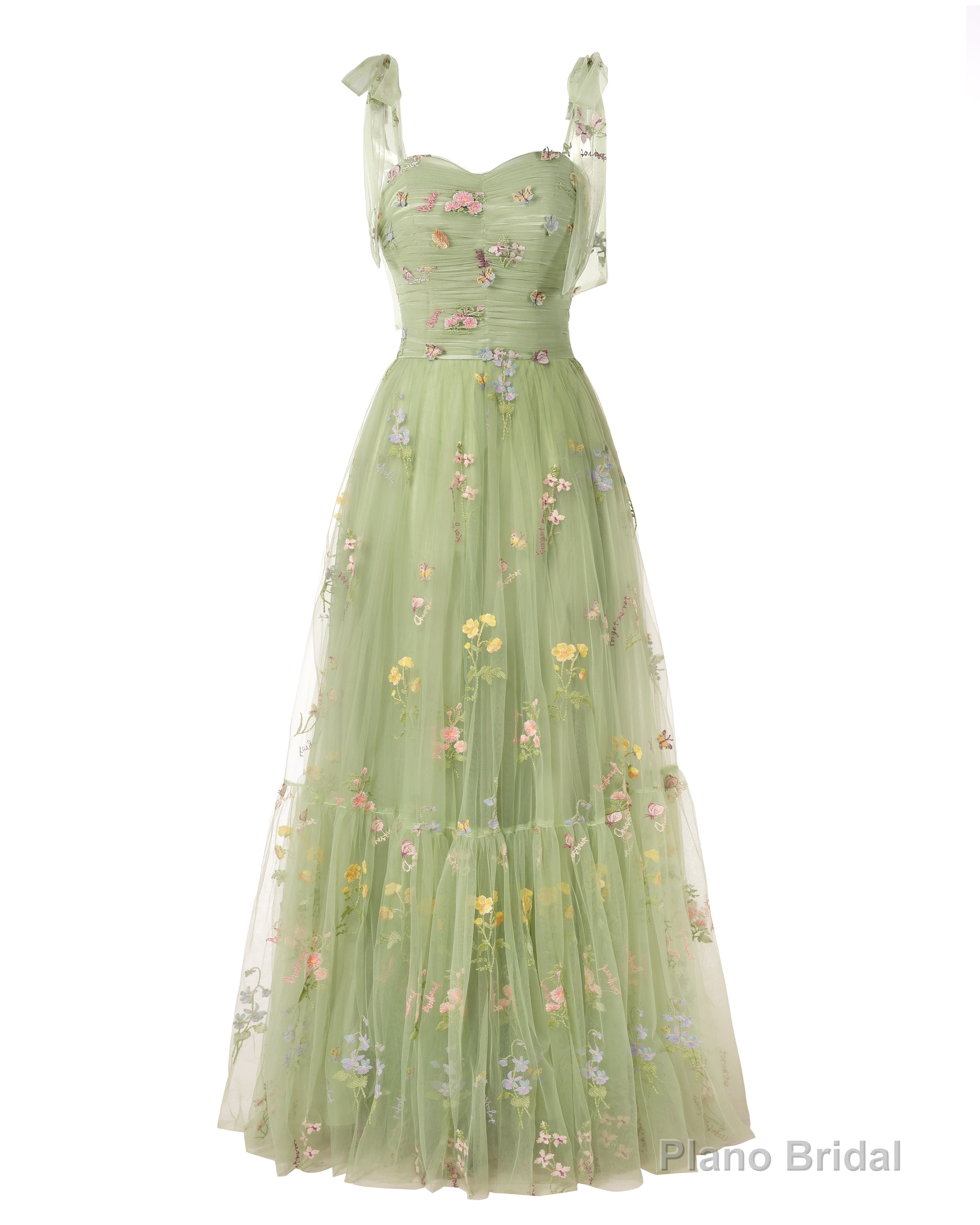 Elegant Embroidery Prom Dresses Sweetheart Spaghetti Straps A Line Party Dress Long Simple Formal Dress Secondary image