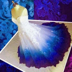 Colorful Ombr¨¦ Wedding Dresses Ball Gown