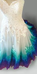 Colorful Ombr¨¦ Wedding Dresses Ball Gown