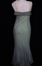 Elegant Green Spaghetti Strap Mermaid Ruffle Sequin Chiffon Long Formal Prom Dresses