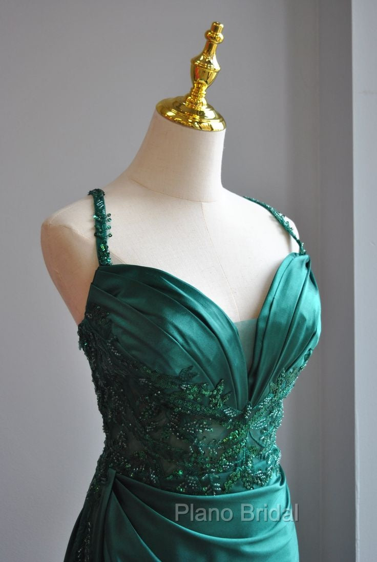 Elegant Green Sweetheart Neck Mermaid Long Formal Prom Dresses Gorgeous Formal Evening Dresses Secondary image