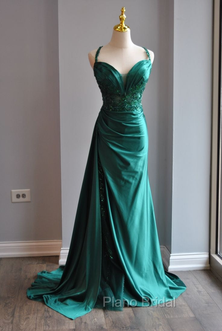 Elegant Green Sweetheart Neck Mermaid Long Formal Prom Dresses Gorgeous Formal Evening Dresses