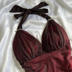 Elegant Halter Straps Ombre Burgundy Long Chiffon Formal Prom Dresses