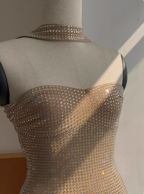 Elegant Hot Diamond Tube Top Slim Fit Hip 17Th Birthday Short Skirt Homecoming Dresses
