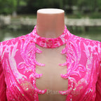 Elegant Hot Pink Mermaid Formal Prom Dresses Sequin Evening Party Dresses Pageant Dresses for Women