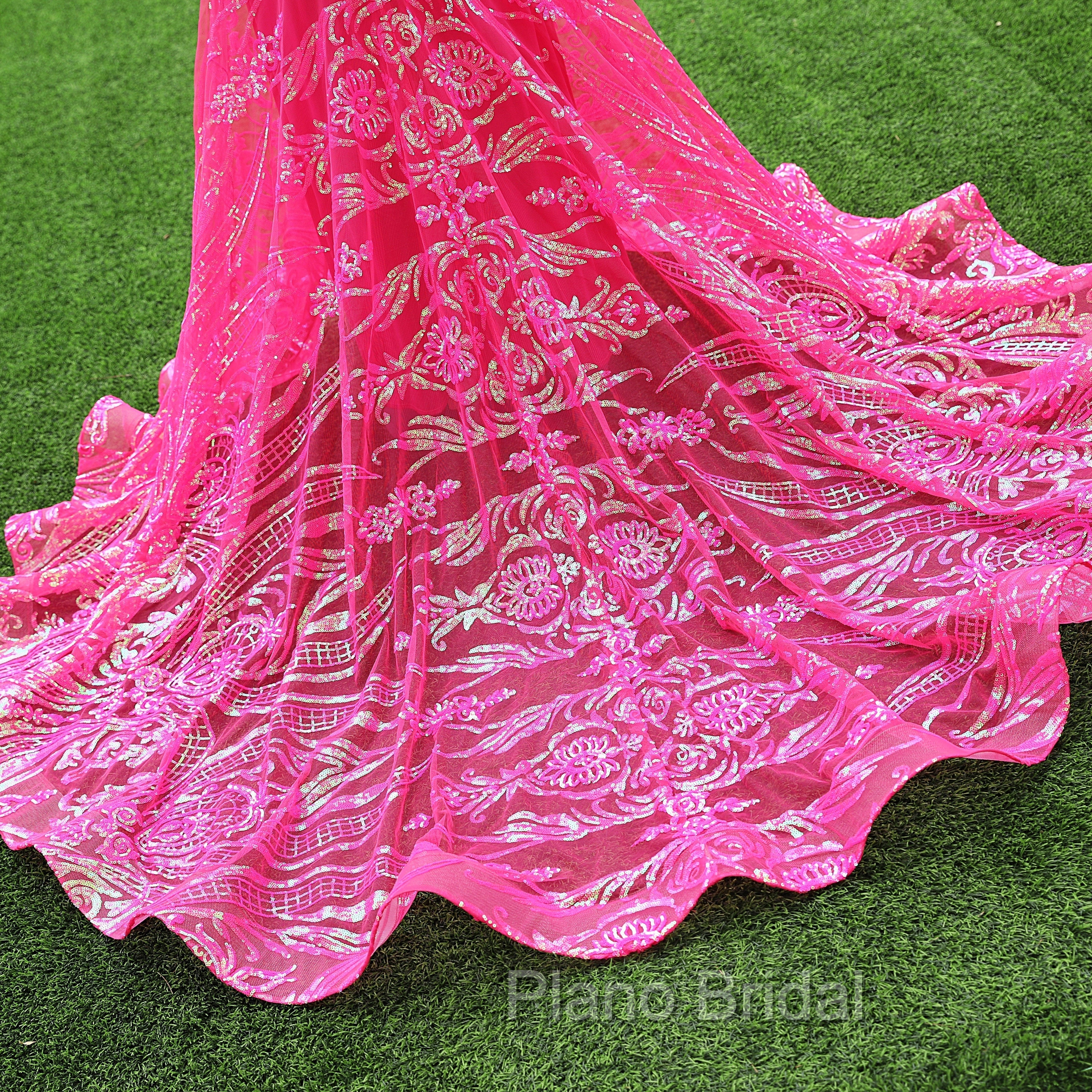 Elegant Hot Pink Mermaid Formal Prom Dresses Sequin Evening Party Dresses Pageant Dresses for Women