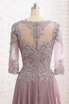Elegant Lace Jewelry Collar With 3/4 Sleeves Mother Of The Bride Dresses