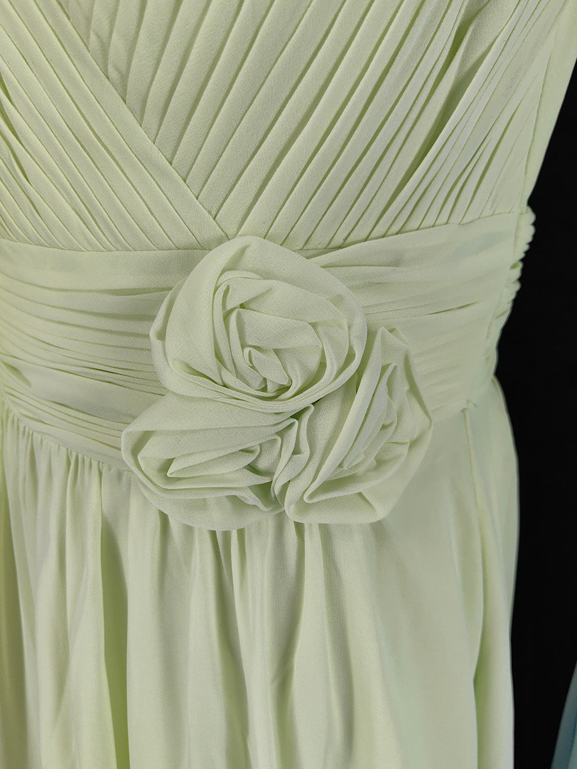 Elegant Light Green A-Line V-Neck Sleeveless Ruffled Chiffon Long Formal Prom Dresses