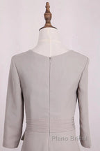 Elegant Mermaid 3/4 Long Sleeved Chiffon Bra With Belt Bride Mother Of The Bride Dresses