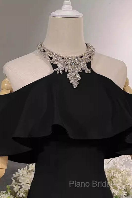 Elegant Mermaid Black Long Formal Prom Dresses Formal Dresses