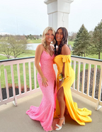 Elegant Mermaid Sequin Pink Long Formal Prom Dresses Formal Dresses