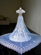 Elegant Mermaid Strapless  Long Formal Prom Dresses
