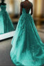 Elegant Mermaid Tulle Formal Prom Dresses With Appliques