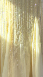 Elegant Pale Yellow Mermaid Strapless Backless Beaded Chiffon Long Formal Prom Dresses