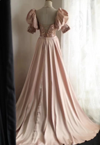 Elegant Pink Mermaid Sequined Formal Prom Dresses