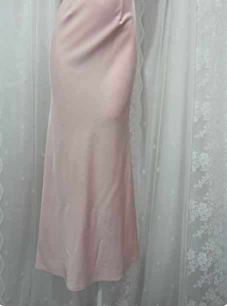Elegant Pink Sleeveless 3D Floral Crew Neck Satin Long Formal Prom Dresses