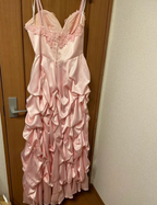 Elegant Pink Spaghetti Strap Sweetheart Neck Satin Long Formal Prom Dresses