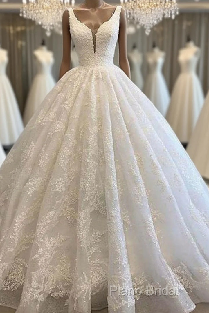 Elegant Formal Prom Dresses Ball Gown Stunning Beading Wedding Dresses Main image