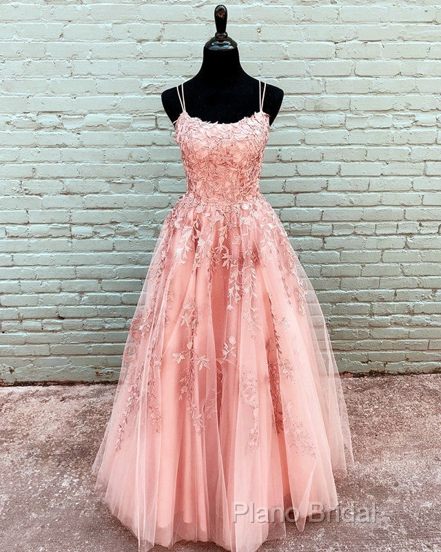 Elegant Formal Prom Dresses Ball Gown Tulle Floor Length Lace Embroidery Secondary image