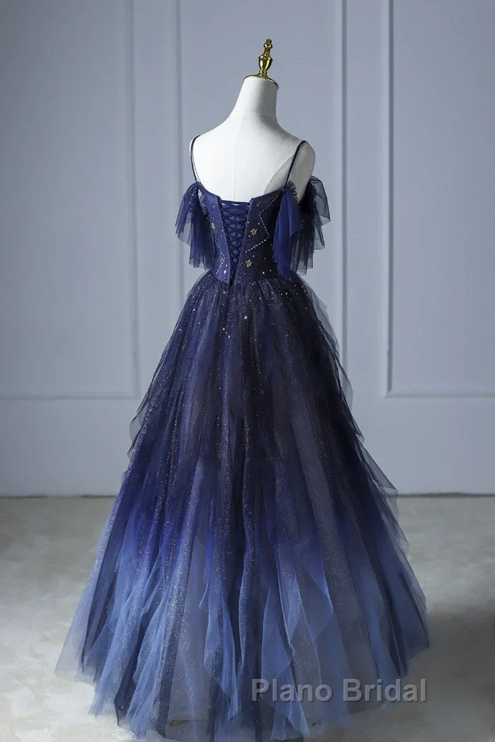 Elegant Purple Stars A-Line Formal Prom Dress Love Elegant Purple Star Lolita