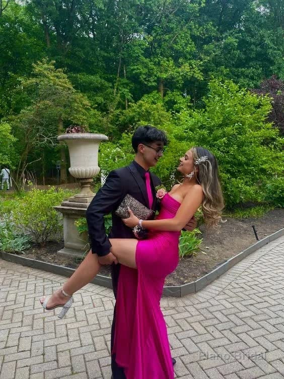 Elegant Satin Long Prom Dress with Split Party Dress Main image