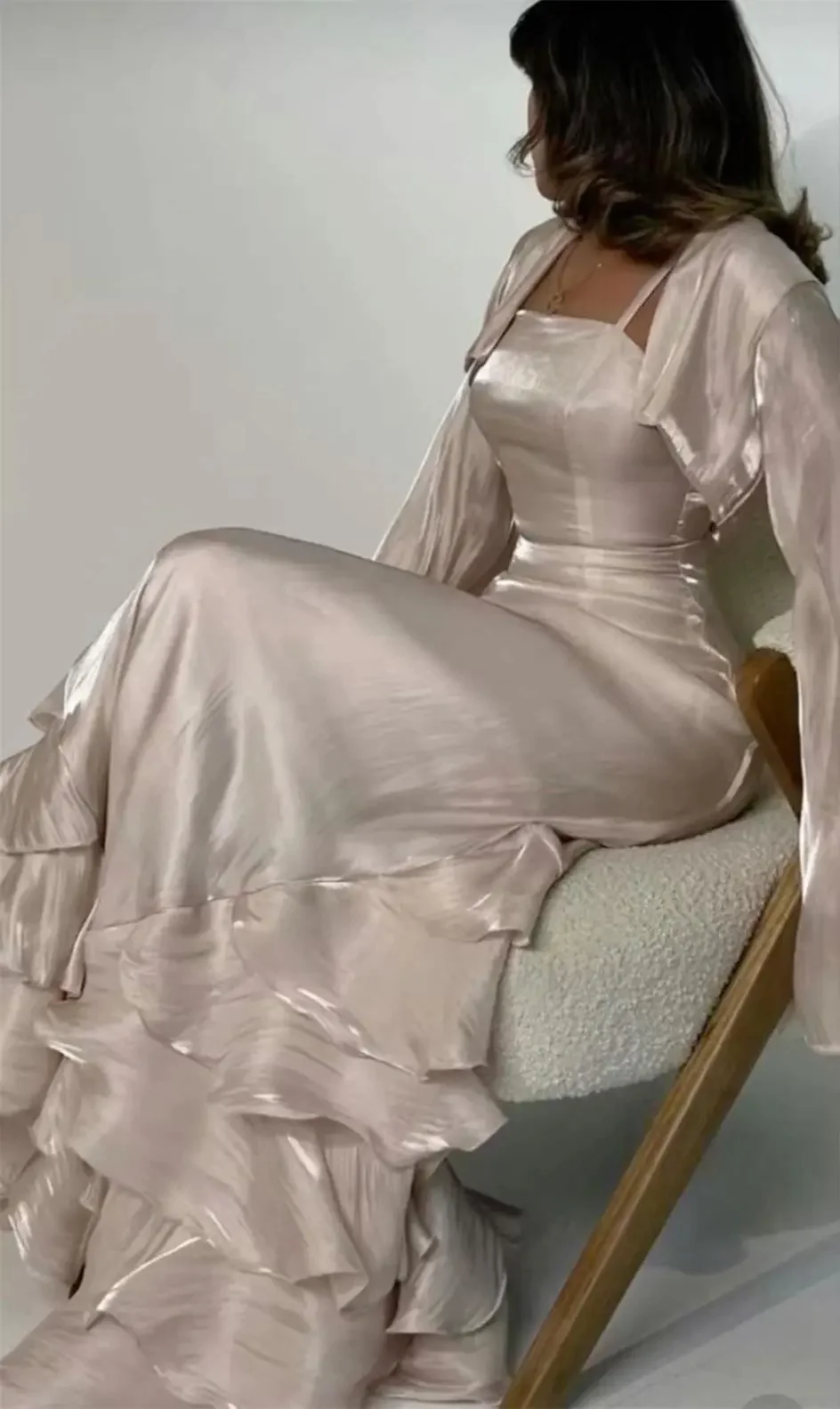 Elegant Sheath Straps Long Formal Prom Dresses Secondary image