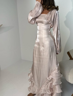 Elegant Sheath Straps Long Formal Prom Dresses