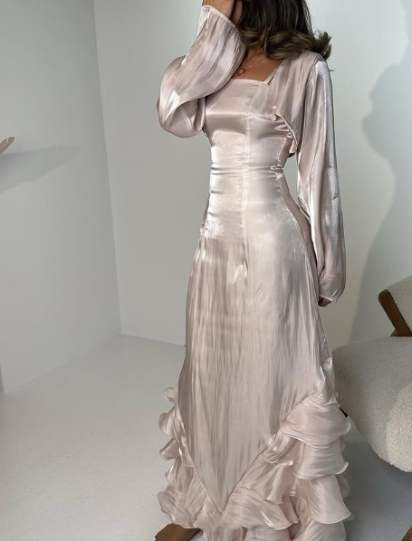 Elegant Sheath Straps Long Formal Prom Dresses