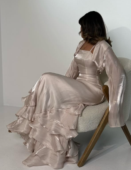 Elegant Sheath Straps Long Formal Prom Dresses