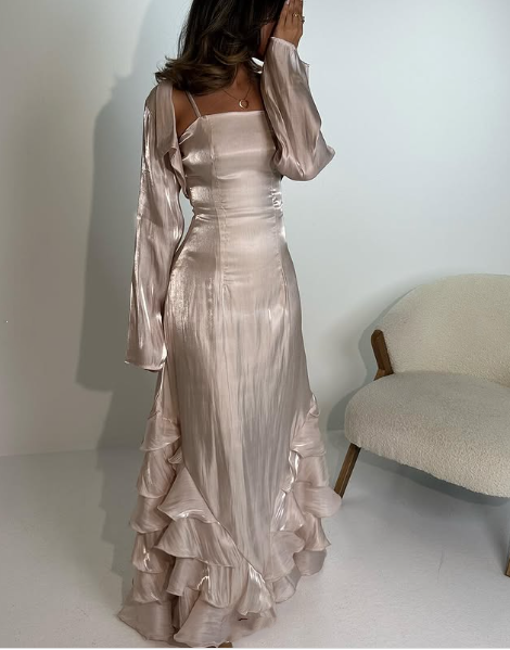 Elegant Sheath Straps Long Formal Prom Dresses