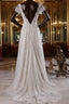 Elegant Short Sleeve A-line Lace Wedding Dress