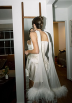Elegant Strapless Satin Herringbone Back Tie Mini Birthday Skirt Homecoming Dresses