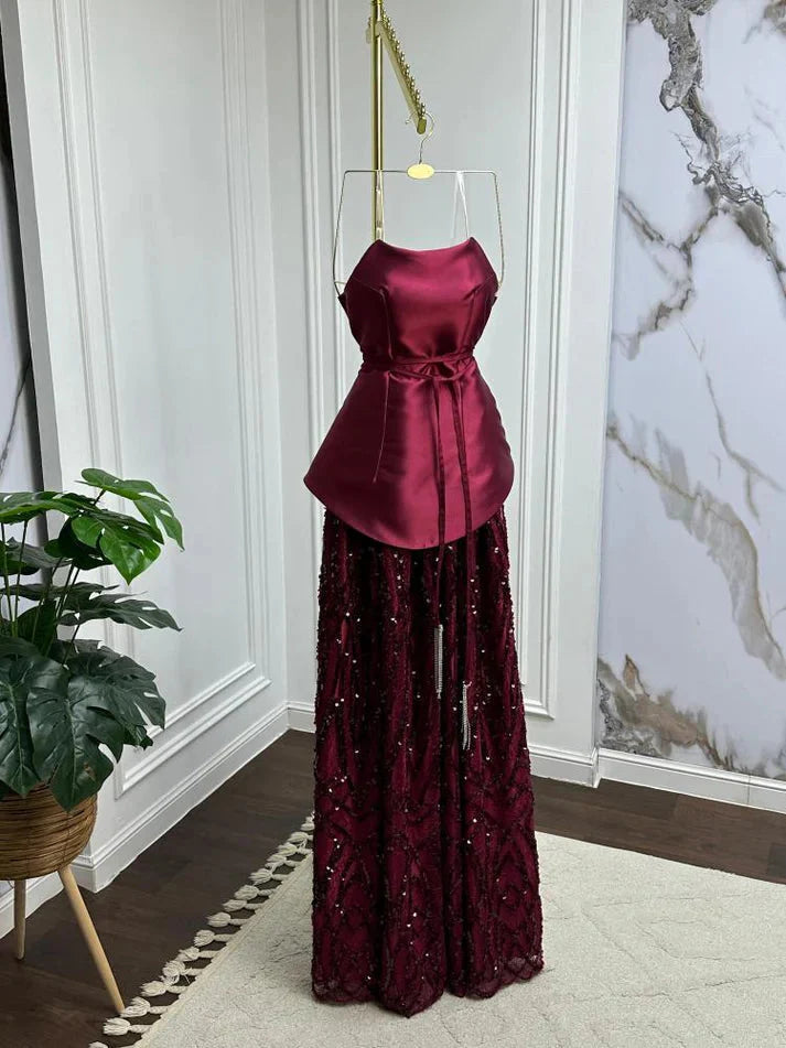 Elegant Straps Sheath Midnight Blue Long Formal Prom Dresses Satin Midnight Blue Formal Evening Gowns