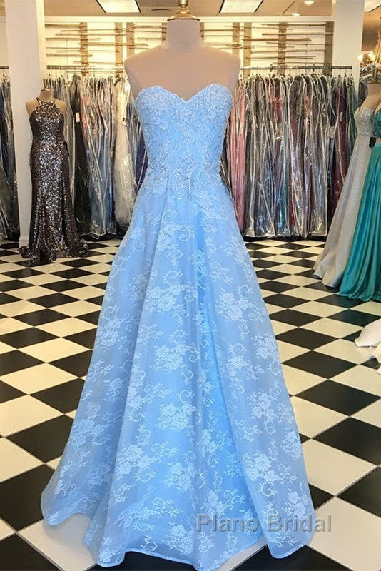 Elegant Sweetheart Long Lace Formal Prom Dresses Secondary image