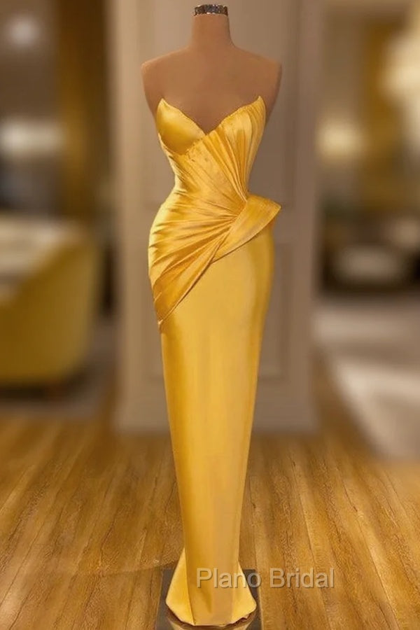 Elegant Sweetheart Mermaid Formal Prom Dresses Pleated Long Online Main image